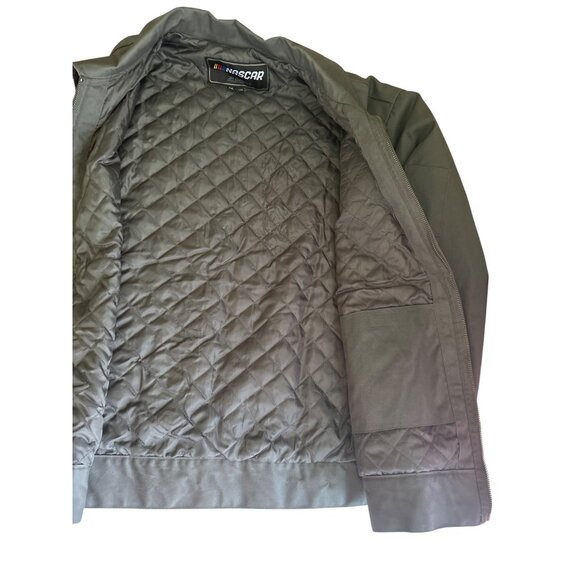 NASCAR Kevin Harvick Gray Jacket 2XL By JH Design Quilted Lining Full-Zip Front - Picture 8 of 8